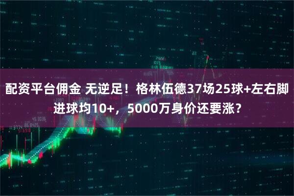 配资平台佣金 无逆足！格林伍德37场25球+左右脚进球均10+，5000万身价还要涨？