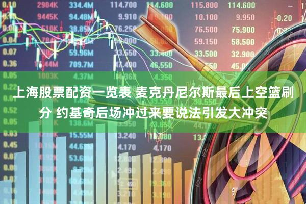 上海股票配资一览表 麦克丹尼尔斯最后上空篮刷分 约基奇后场冲过来要说法引发大冲突